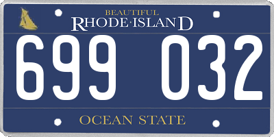 RI license plate 699032