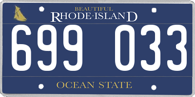 RI license plate 699033