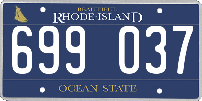 RI license plate 699037