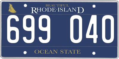 RI license plate 699040
