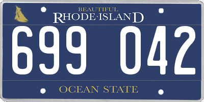 RI license plate 699042