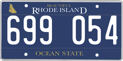 RI license plate 699054