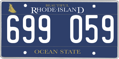 RI license plate 699059