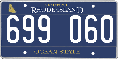 RI license plate 699060