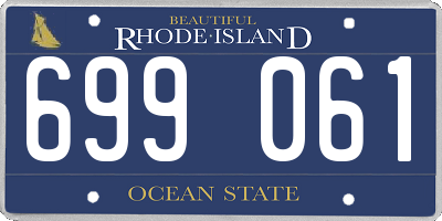 RI license plate 699061