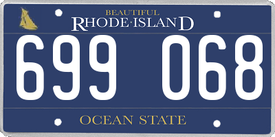 RI license plate 699068
