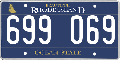 RI license plate 699069