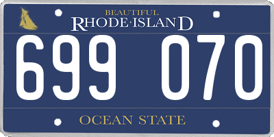RI license plate 699070