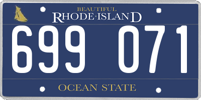 RI license plate 699071
