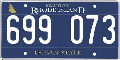RI license plate 699073
