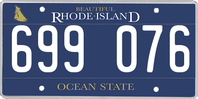 RI license plate 699076