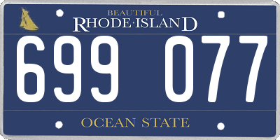RI license plate 699077