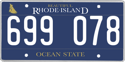 RI license plate 699078