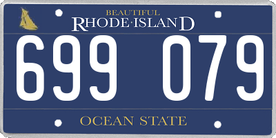 RI license plate 699079