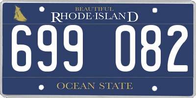 RI license plate 699082