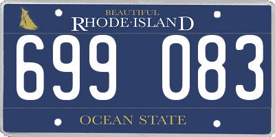 RI license plate 699083