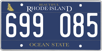 RI license plate 699085