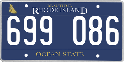 RI license plate 699086