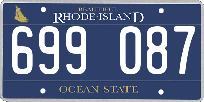 RI license plate 699087