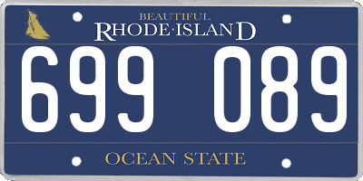 RI license plate 699089