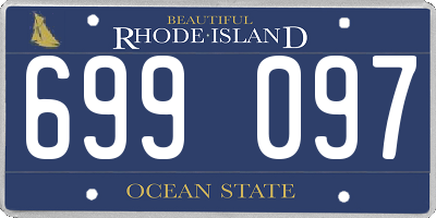 RI license plate 699097