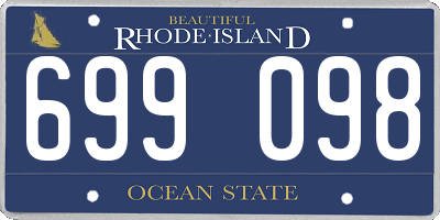 RI license plate 699098