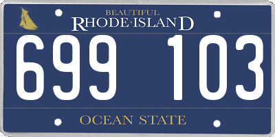 RI license plate 699103