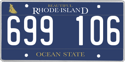 RI license plate 699106