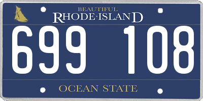 RI license plate 699108
