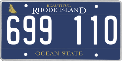 RI license plate 699110