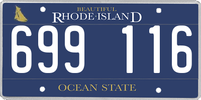 RI license plate 699116