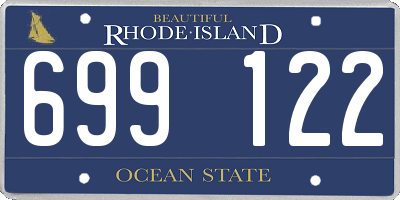 RI license plate 699122