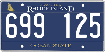 RI license plate 699125