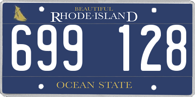 RI license plate 699128