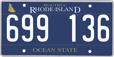 RI license plate 699136