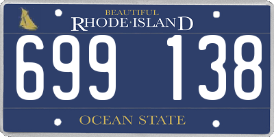 RI license plate 699138