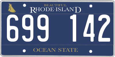 RI license plate 699142
