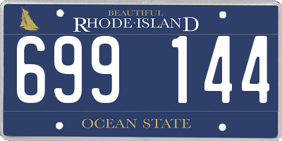 RI license plate 699144