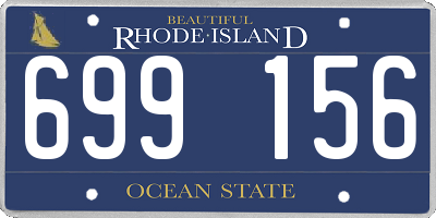 RI license plate 699156