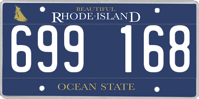 RI license plate 699168