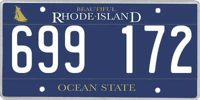 RI license plate 699172
