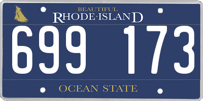 RI license plate 699173