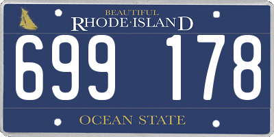 RI license plate 699178