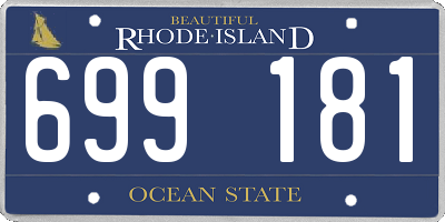 RI license plate 699181