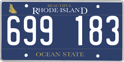 RI license plate 699183