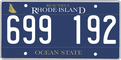RI license plate 699192