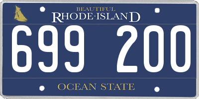 RI license plate 699200
