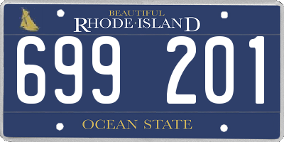 RI license plate 699201