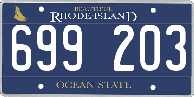 RI license plate 699203
