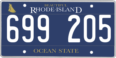 RI license plate 699205